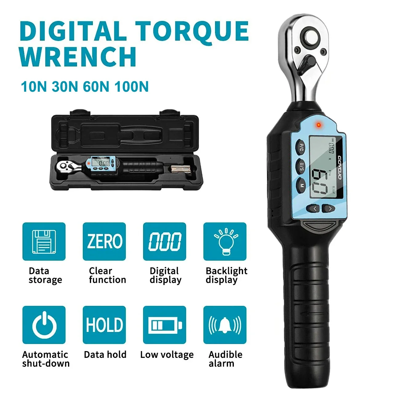 1/2 3/8 1/4 Digital Preset Torque Wrench Bidirectional Ratchet Head Professional Adjustable Bicycle Repair Hand Tools
1/2 3/8 1/4 Digital Preset Torque Wrench Bidirectional Ratchet Head Professional Adjustable Bicycle Repair Hand Tools