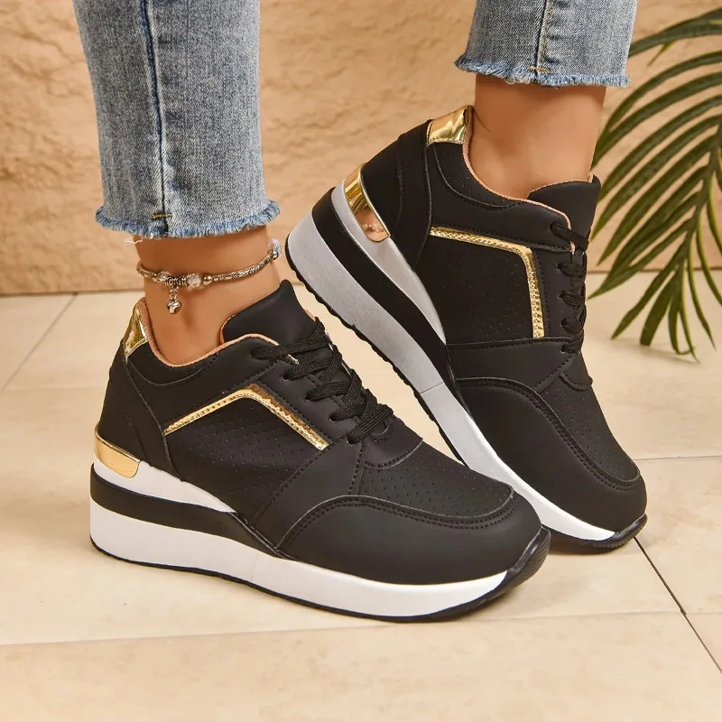 New Women's Shoes Summer Non Slip Wedge Heels Lace Up Breathable Luxury Vulcanized Shoes Lightweight Fashion Sneakers for Women
New Women's Shoes Summer Non Slip Wedge Heels Lace Up Breathable Luxury Vulcanized Shoes Lightweight Fashion Sneakers for Women