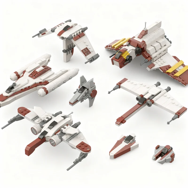 979pcs MOC Republic Shuttle Starfighters Star Battle Model Building Blocks Construction Toy Christmas Gifts DIY Creative Idea
979pcs MOC Republic Shuttle Starfighters Star Battle Model Building Blocks Construction Toy Christmas Gifts DIY Creative Idea