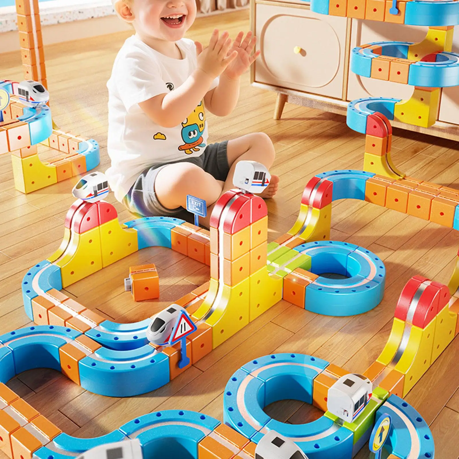 Track Cars for Children DIY Magnetic Railway Toy Flexible Electric Train Track Set
Track Cars for Children DIY Magnetic Railway Toy Flexible Electric Train Track Set