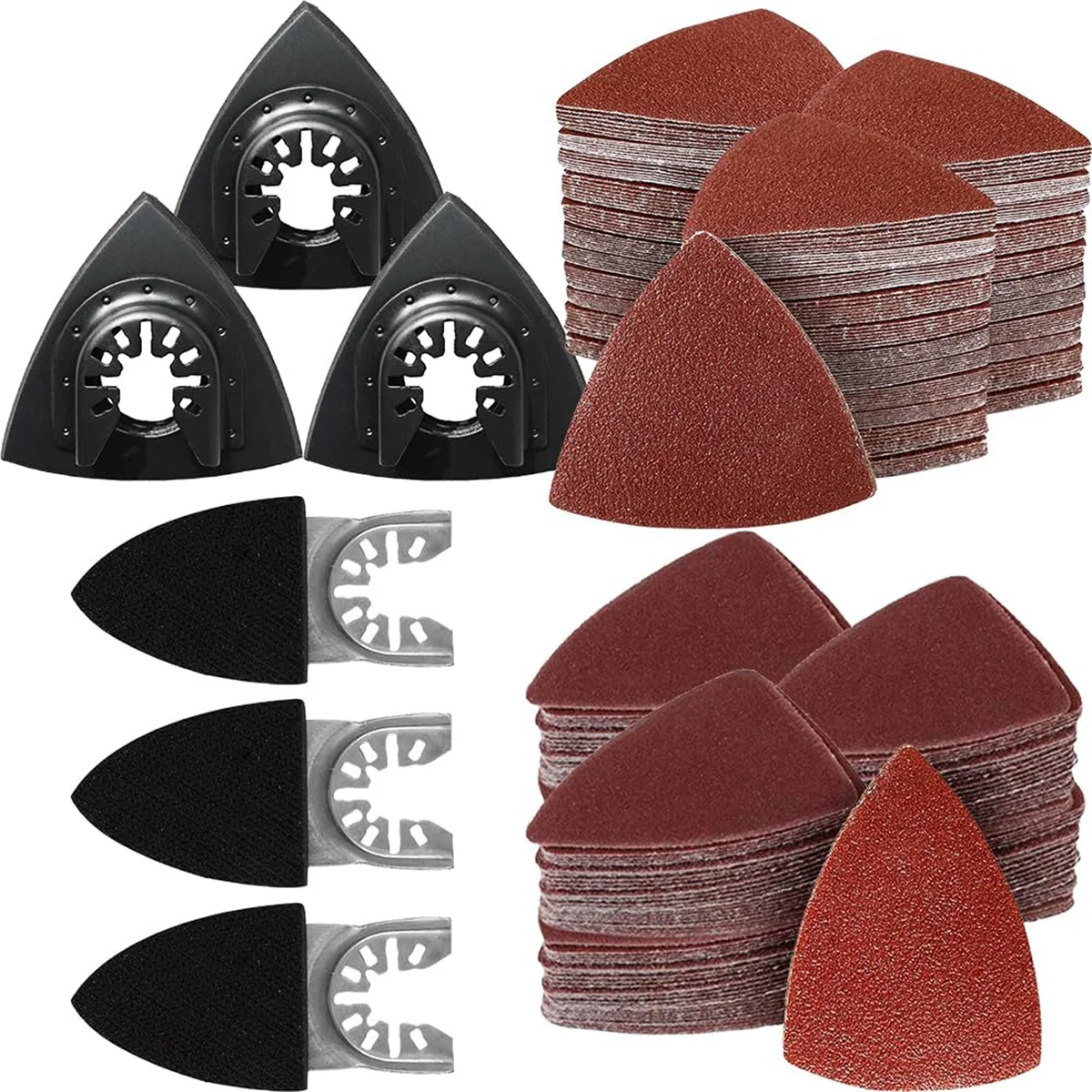 Hot sale 156Pcs Oscillating Tool Sanding Pad Kit, 3Pcs Triangle Sanding Pads and 3Pcs Finger Sanding Pad, 150Pcs Sandpaper
Hot sale 156Pcs Oscillating Tool Sanding Pad Kit, 3Pcs Triangle Sanding Pads and 3Pcs Finger Sanding Pad, 150Pcs Sandpaper