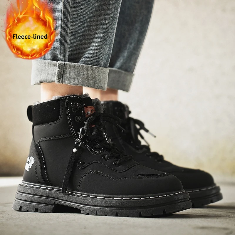 Men's Winter Boots Warm Fleece Lined Waterproof Plus Size Work Shoes Non-Slip Thick Sole Outdoor Hiking Boots Zapatos De Hombre
Men's Winter Boots Warm Fleece Lined Waterproof Plus Size Work Shoes Non-Slip Thick Sole Outdoor Hiking Boots Zapatos De Hombre