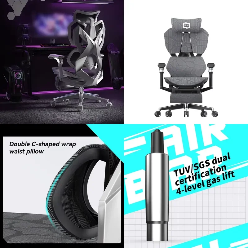 【CHIMU HOME】 Height Adjustable Lifting Gaming Chair for Gamer Computer Ergonomic PU Mesh Chair with Footrest
【CHIMU HOME】 Height Adjustable Lifting Gaming Chair for Gamer Computer Ergonomic PU Mesh Chair with Footrest