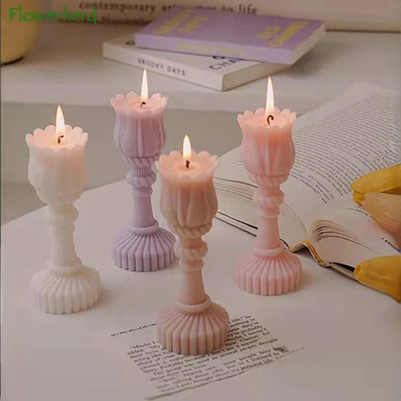 New Tulip Candlestick Candle Silicone Mould Art Decorations Epoxy Resin Ornament Mould Candle Making Supplies
New Tulip Candlestick Candle Silicone Mould Art Decorations Epoxy Resin Ornament Mould Candle Making Supplies