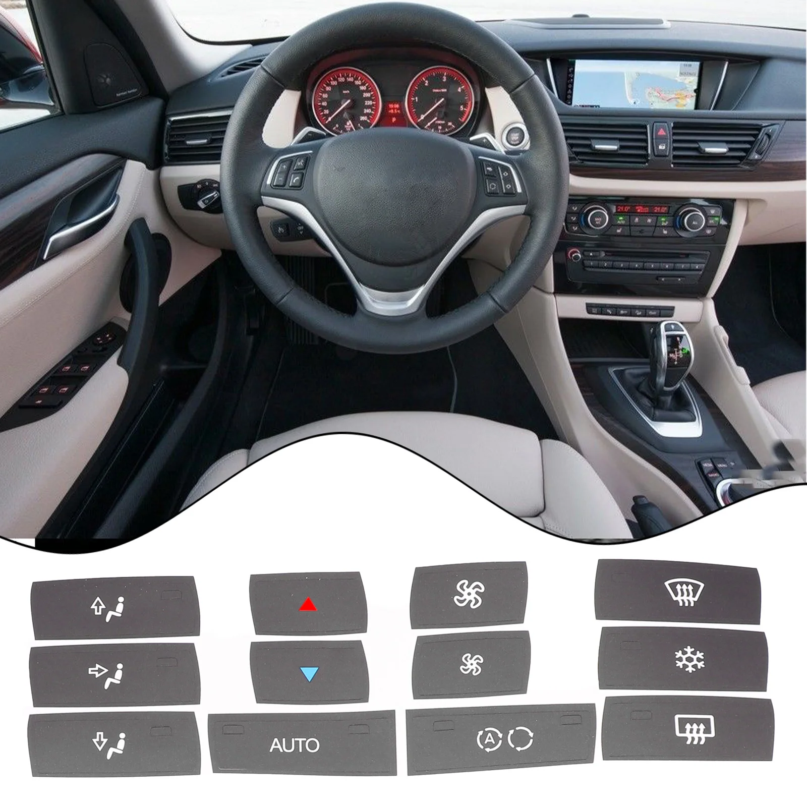 For BMW X3 E83 03-10 CLIMATE CONTROL BUTTON KNOB OVERLAY STICKERS REPAIR SET Home Replace Vehicle Accessories Car Spare Parts
For BMW X3 E83 03-10 CLIMATE CONTROL BUTTON KNOB OVERLAY STICKERS REPAIR SET Home Replace Vehicle Accessories Car Spare Parts
