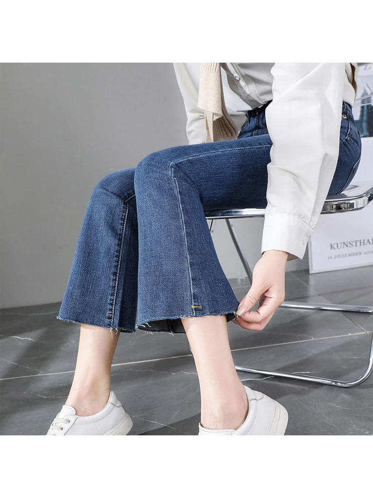Casual Solid Flare Cotton Slim Jeans Girls Female Fashion 2022 Women's Streetwear Denim Pants High Waist Ankle Length Trousers
Casual Solid Flare Cotton Slim Jeans Girls Female Fashion 2022 Women's Streetwear Denim Pants High Waist Ankle Length Trousers