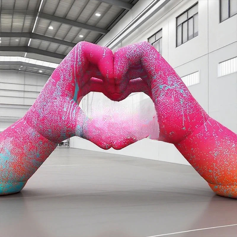 Customized giant cartoon inflatable love hand activity large advertising model music festival
Customized giant cartoon inflatable love hand activity large advertising model music festival