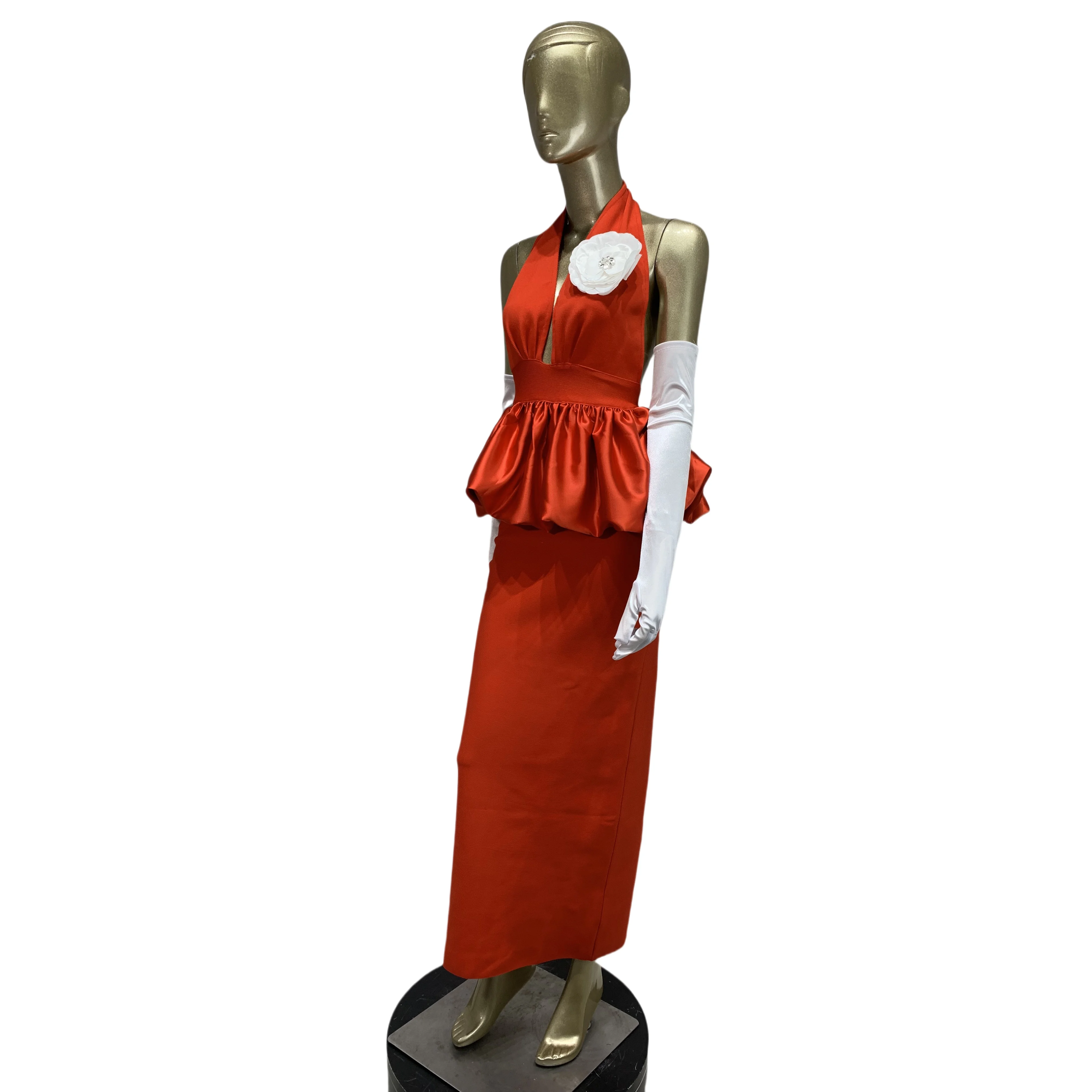 High-end Deep V Neck Evening Gown with Gloves Sexy Elegant Red Dress Bandage Tight Fitting Dress Birthday Cocktail Party Dress
High-end Deep V Neck Evening Gown with Gloves Sexy Elegant Red Dress Bandage Tight Fitting Dress Birthday Cocktail Party Dress