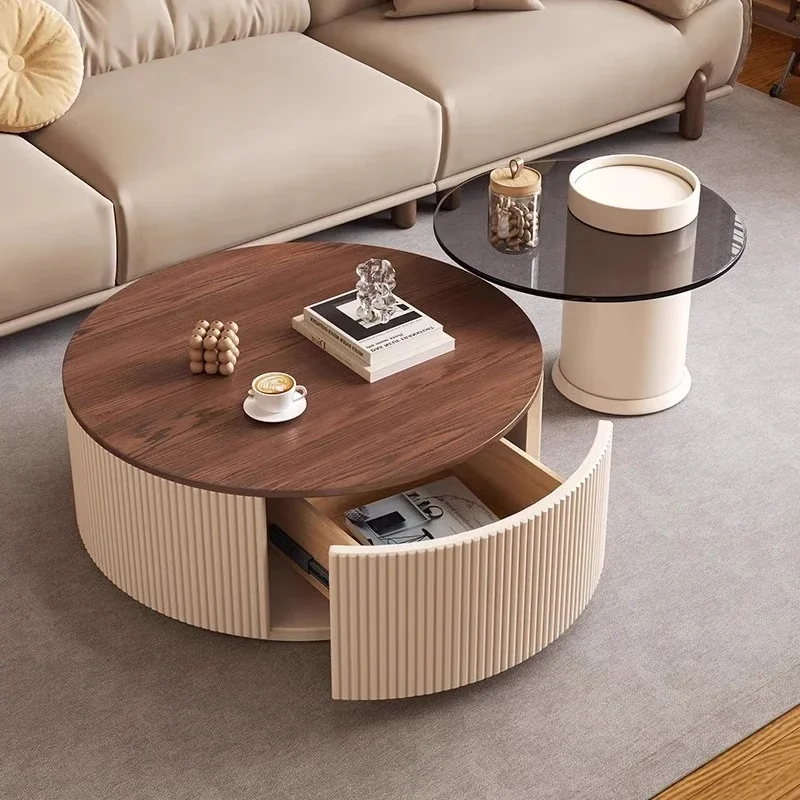 Medieval style round child and mother coffee table living room home modern light luxury ancient style walnut Italian combination
Medieval style round child and mother coffee table living room home modern light luxury ancient style walnut Italian combination