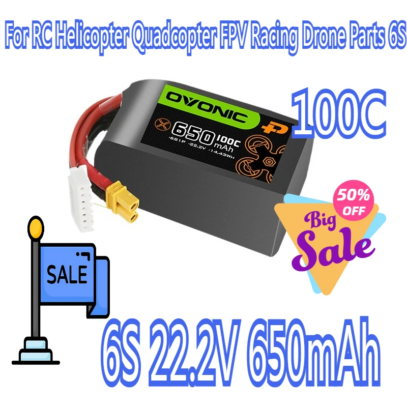 NEW 6S 22.2V Lipo Battery 650mAh 100C For RC Helicopter Quadcopter FPV Racing Drone Parts 6S Rechargeable BATTERY
NEW 6S 22.2V Lipo Battery 650mAh 100C For RC Helicopter Quadcopter FPV Racing Drone Parts 6S Rechargeable BATTERY