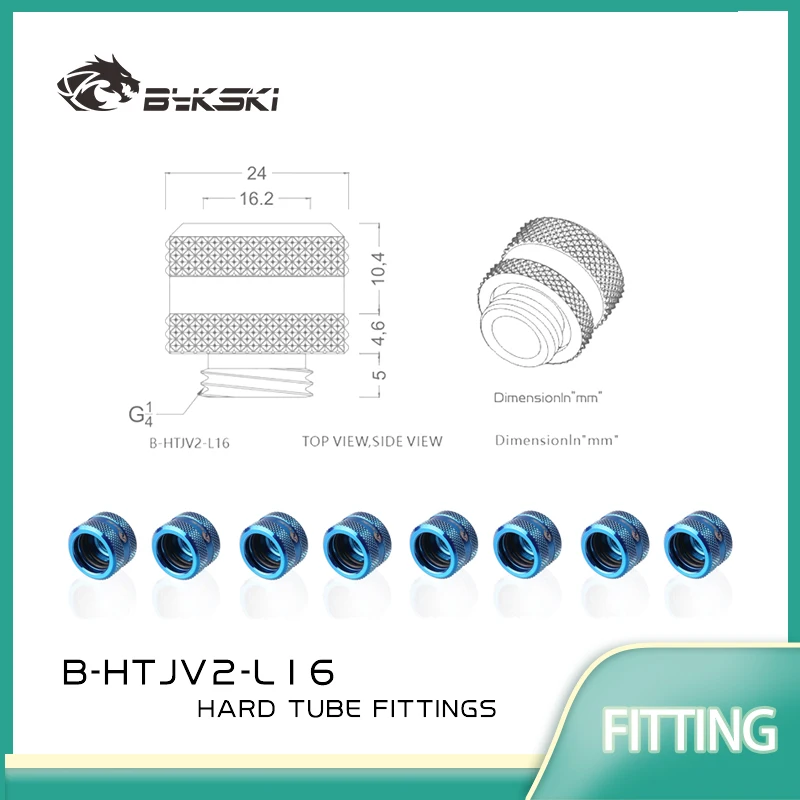 BYKSKI 8pcs/lot Hard Tube Fitting OD12mm/OD14mm/OD16mm Hand Compression Copper Fitting G1/4' use for PMMA/PETG Rigidity Tube 
BYKSKI 8pcs/lot Hard Tube Fitting OD12mm/OD14mm/OD16mm Hand Compression Copper Fitting G1/4' use for PMMA/PETG Rigidity Tube
