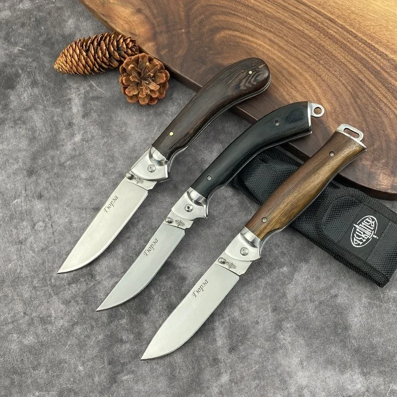 New Russian Pocket Folding Knife 440C Blade Ebony Handle Portable Outdoor Tactical Survival Hunting Knife EDC Rescue Tool
New Russian Pocket Folding Knife 440C Blade Ebony Handle Portable Outdoor Tactical Survival Hunting Knife EDC Rescue Tool