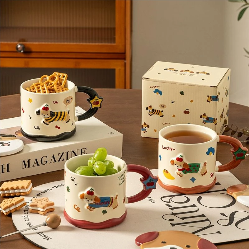Kawaii Cup Cute Lovely Puppy Ceramic Coffee Mug Large Capacity with Lid Breakfast Milk Coffee Mugs Drinking Cup Drinkwares
Kawaii Cup Cute Lovely Puppy Ceramic Coffee Mug Large Capacity with Lid Breakfast Milk Coffee Mugs Drinking Cup Drinkwares