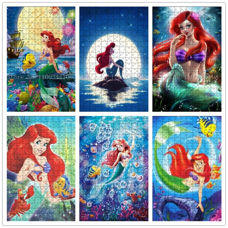 Disney Princess Ariel Jigsaw Puzzles 300/500/1000 Pieces The Little Mermaid Puzzles for Adults Creative Decompress Toys
Disney Princess Ariel Jigsaw Puzzles 300/500/1000 Pieces The Little Mermaid Puzzles for Adults Creative Decompress Toys