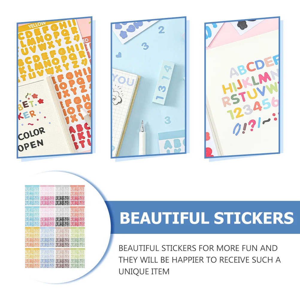 16 Sheets Alphabet Numbers Stickers Self-Adhesive Decorative DIY Scrapbook Decals for Cards Envelopes Gift Tags Notebooks
16 Sheets Alphabet Numbers Stickers Self-Adhesive Decorative DIY Scrapbook Decals for Cards Envelopes Gift Tags Notebooks