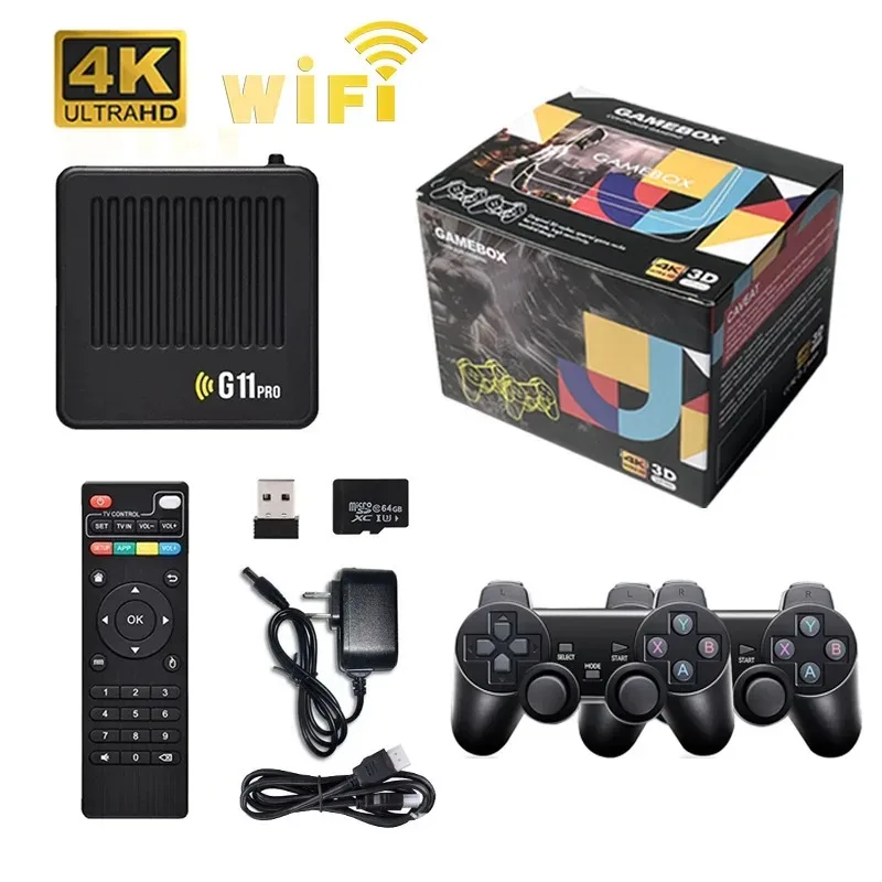 G11 Pro Game Box Built in 40000+ Retro Games 4K HD TV Game Stick Video Game Console 128G Portable Game Player Wireless Gamepad
G11 Pro Game Box Built in 40000+ Retro Games 4K HD TV Game Stick Video Game Console 128G Portable Game Player Wireless Gamepad