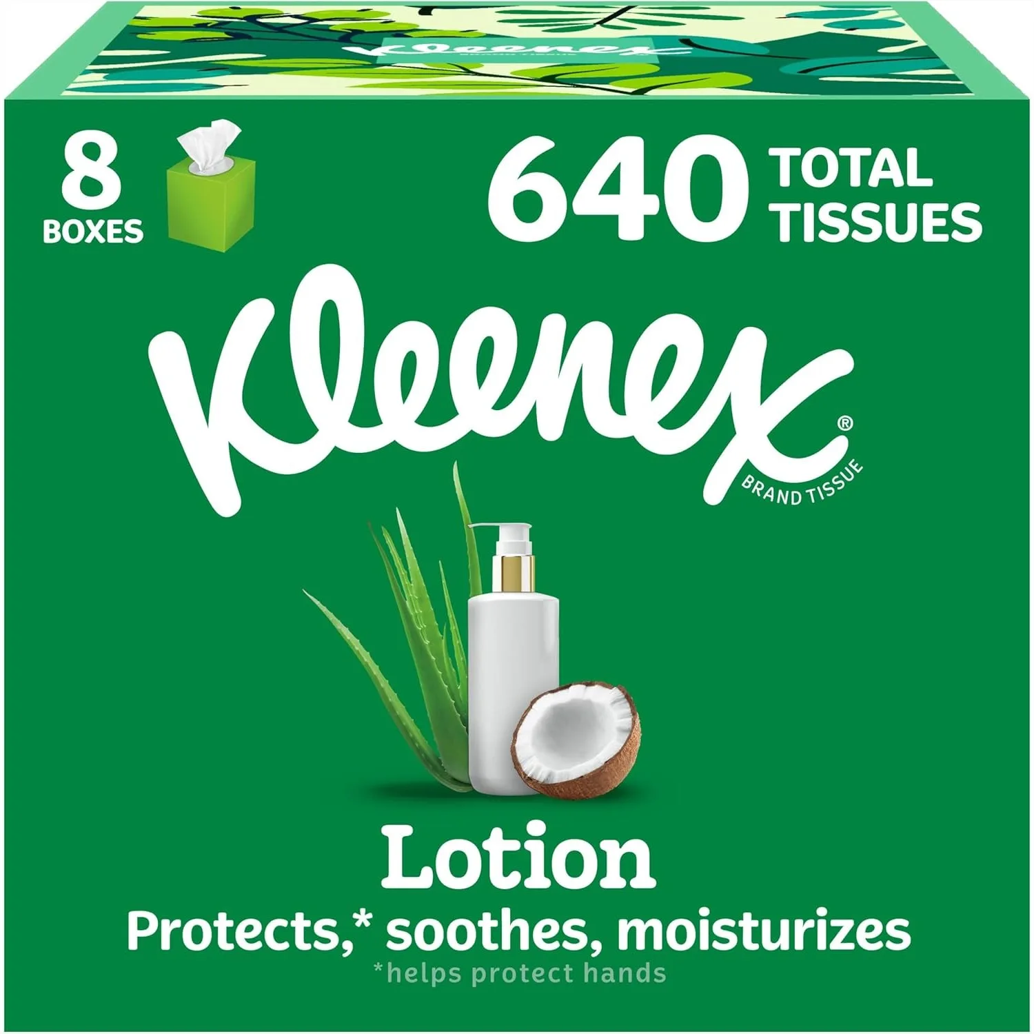 Lotion Facial Tissues with Coconut Oil, 8 Cube Boxes, 80 Tissues Per Box, 3-Ply
Lotion Facial Tissues with Coconut Oil, 8 Cube Boxes, 80 Tissues Per Box, 3-Ply