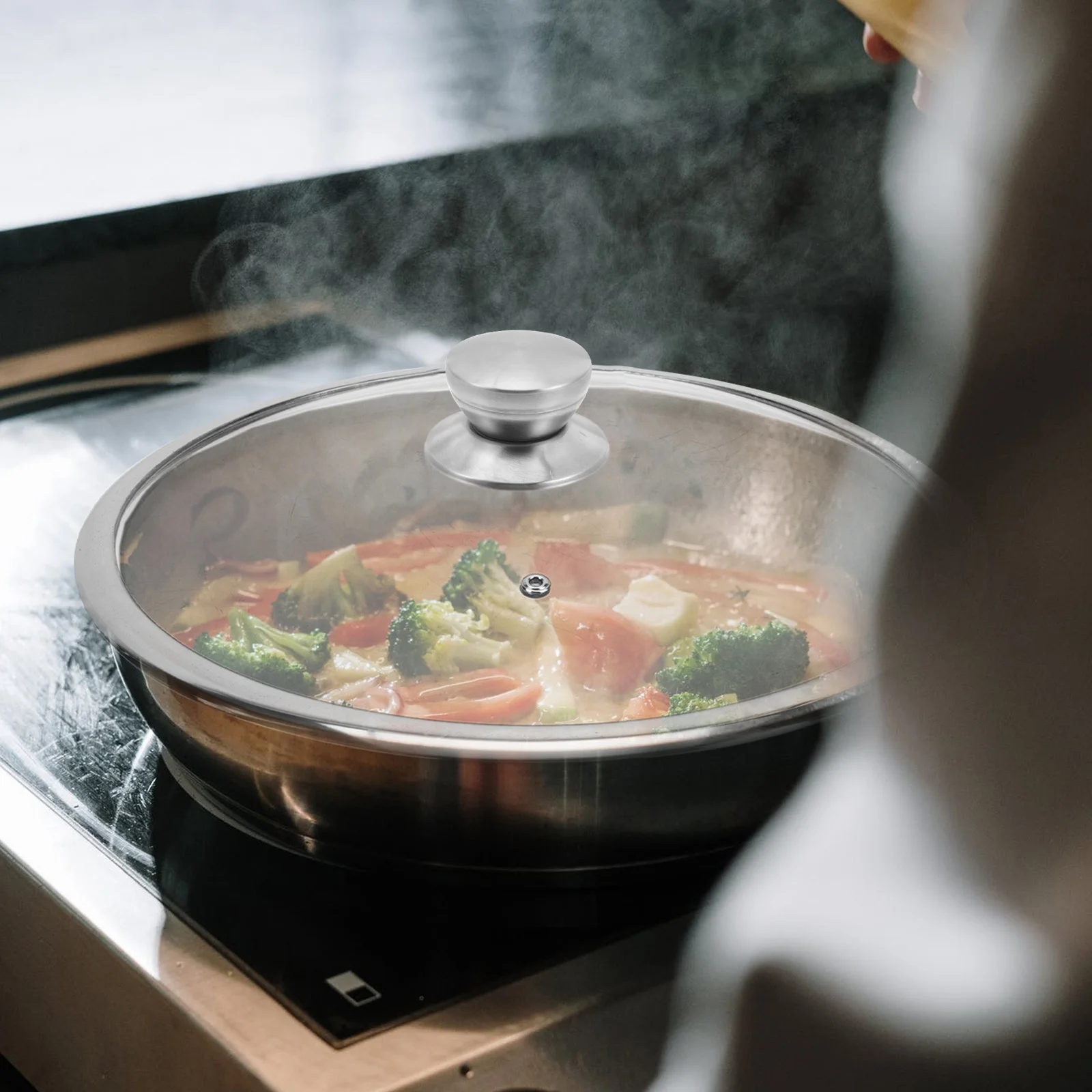 Thickened Pot Lid 32cm Stainless Steel Glass Cover for Pots Pans Easy Clean Kitchen Helper Safe Vent Design Practical
Thickened Pot Lid 32cm Stainless Steel Glass Cover for Pots Pans Easy Clean Kitchen Helper Safe Vent Design Practical
