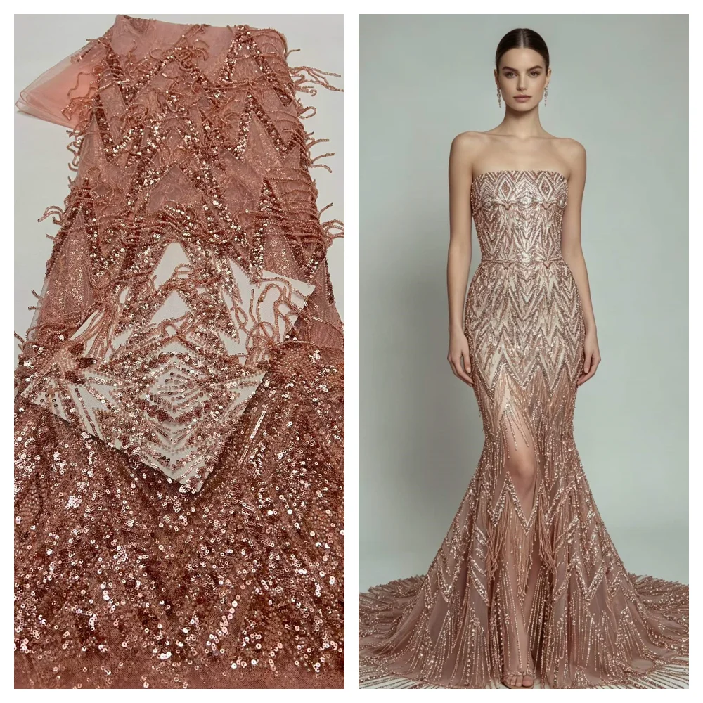 High Quality African Nigerian Net Lace Fabric With Sequins Handmade Heavy Beaded Lace Cloth Prom Dresses Beads 5 Yards
High Quality African Nigerian Net Lace Fabric With Sequins Handmade Heavy Beaded Lace Cloth Prom Dresses Beads 5 Yards