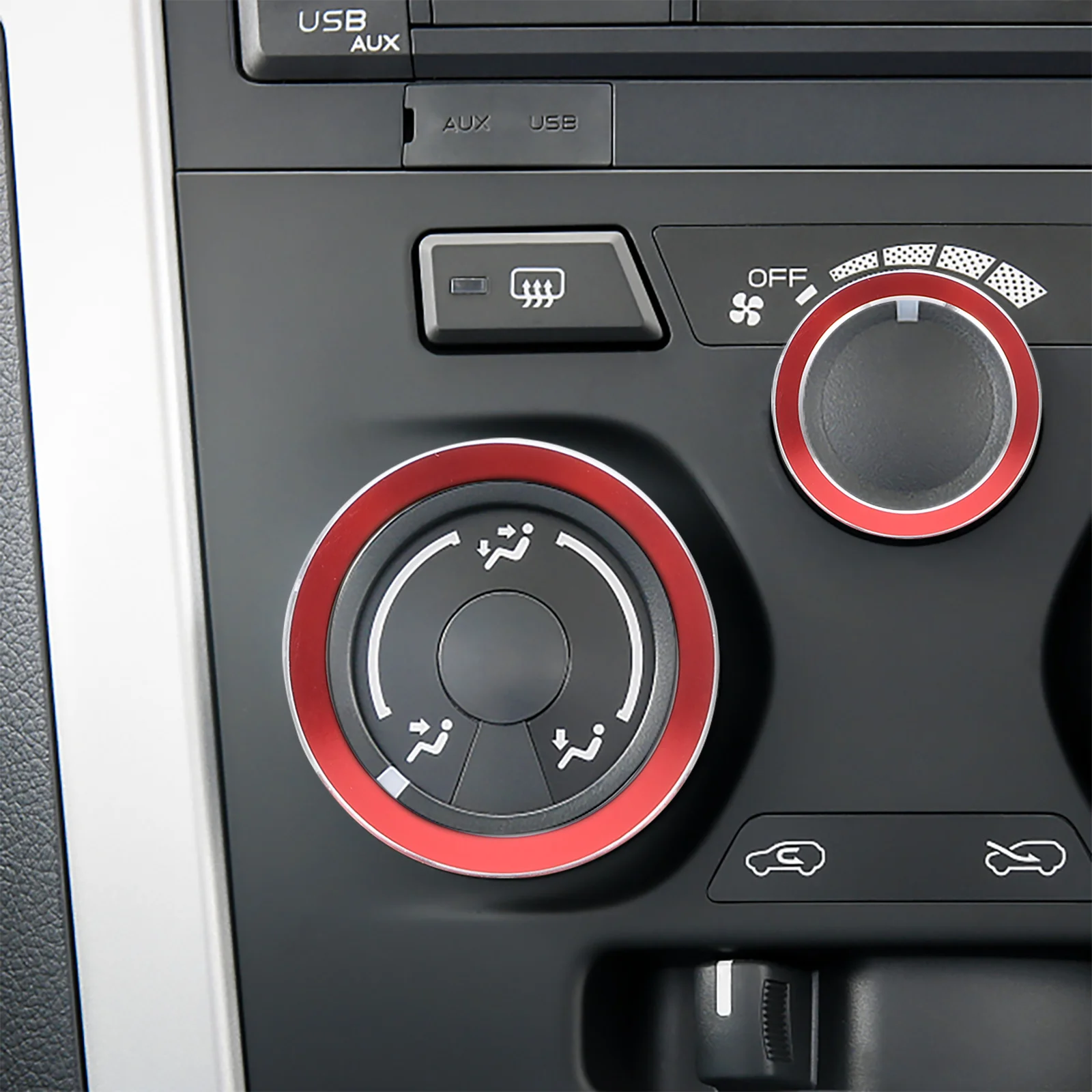 3pcs Car Knob Cover Accessories Aluminum Alloy Dustproof Anti-Scratch Ac Switch Trim For 2019-2022 Interior Aesthetic
3pcs Car Knob Cover Accessories Aluminum Alloy Dustproof Anti-Scratch Ac Switch Trim For 2019-2022 Interior Aesthetic