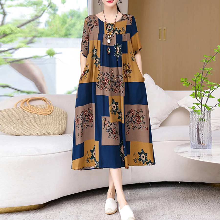 New 2024 Fashion Summer dresses For Women O-neck Short Sleeve Plus Size Dress Female Loose Woman Beach Dress Vestidos
New 2024 Fashion Summer dresses For Women O-neck Short Sleeve Plus Size Dress Female Loose Woman Beach Dress Vestidos