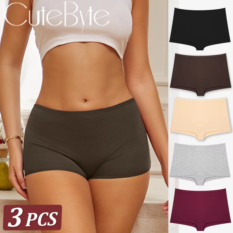 3PCS Women's Panties Cotton Seamless Sports Boxers Underwear Female Solid Color Briefs Cozy Lingerie Intimate Underpants XS-XL
3PCS Women's Panties Cotton Seamless Sports Boxers Underwear Female Solid Color Briefs Cozy Lingerie Intimate Underpants XS-XL