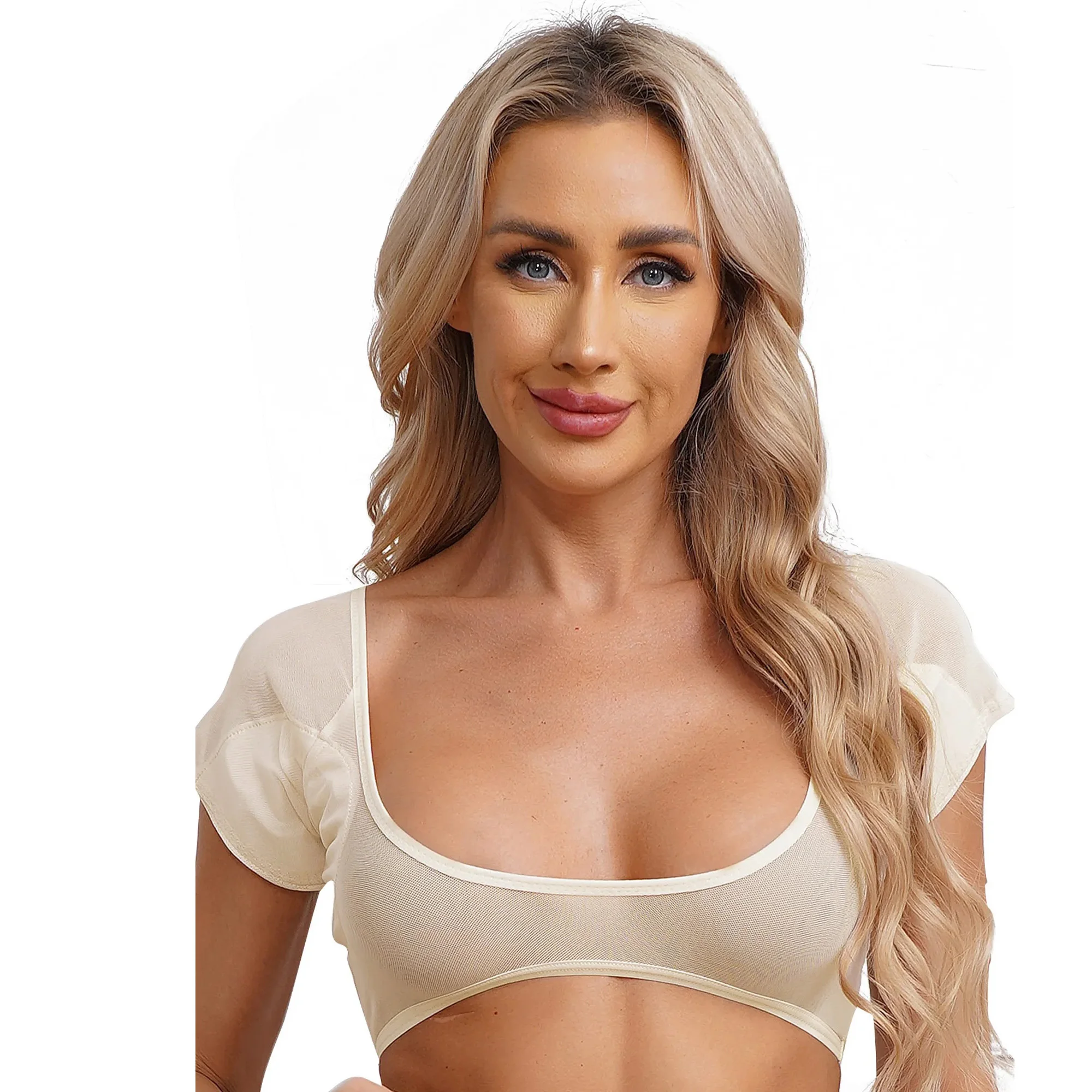 Womens Washable Sweat Shield Vest Gym Fitness Costumes Sweat Guard Mesh Vest Tops Underwear Underarm Armpit Sweat Pads Crop Top
Womens Washable Sweat Shield Vest Gym Fitness Costumes Sweat Guard Mesh Vest Tops Underwear Underarm Armpit Sweat Pads Crop Top