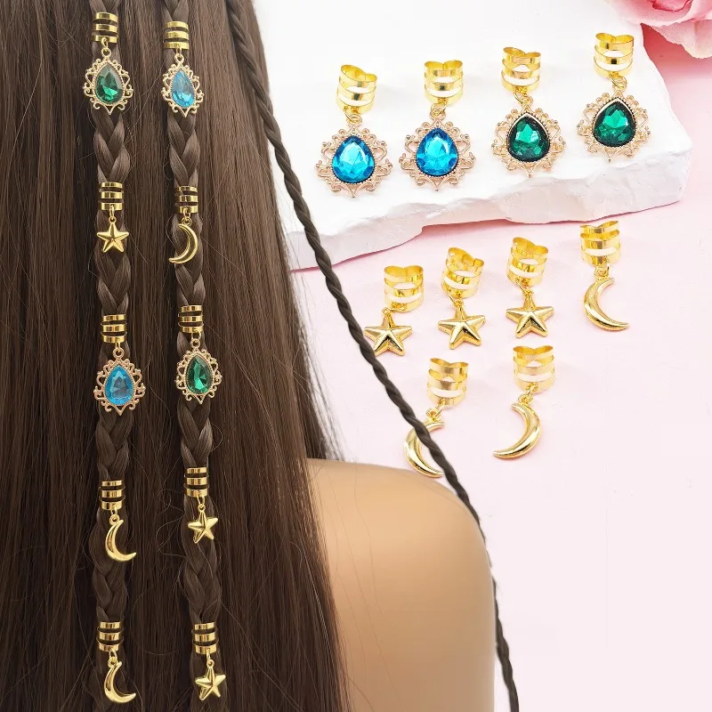Sparkling Elegant Blue 10Pcs Star Moon Sapphire Hair Charms Hair Dangles Bohemian Hair Jewelry for Daily Party Fashion Gift
Sparkling Elegant Blue 10Pcs Star Moon Sapphire Hair Charms Hair Dangles Bohemian Hair Jewelry for Daily Party Fashion Gift