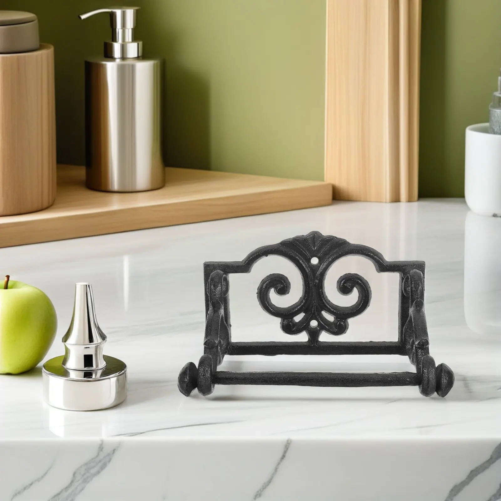 Cast Iron Paper Towel Holder Vintage Farmhouse Napkin Rack Wall Mount Bathroom Tissue Dispenser Wrought Iron Towel Bar Key
Cast Iron Paper Towel Holder Vintage Farmhouse Napkin Rack Wall Mount Bathroom Tissue Dispenser Wrought Iron Towel Bar Key