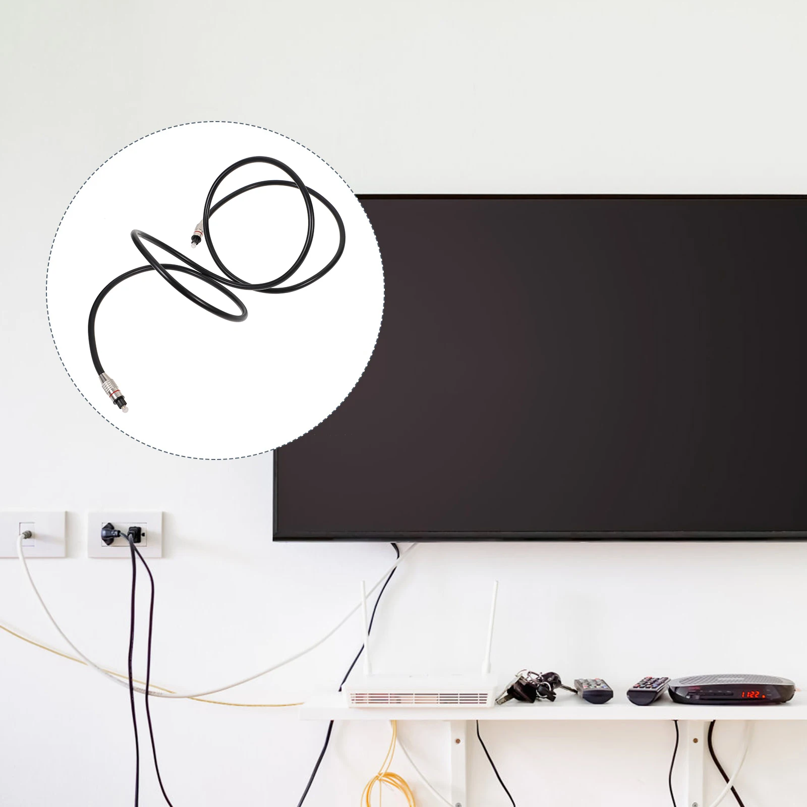 1.5m Optical Audio Cable Cord for Game Console Audio System Strong Flexible Wire with Protective Cover
1.5m Optical Audio Cable Cord for Game Console Audio System Strong Flexible Wire with Protective Cover