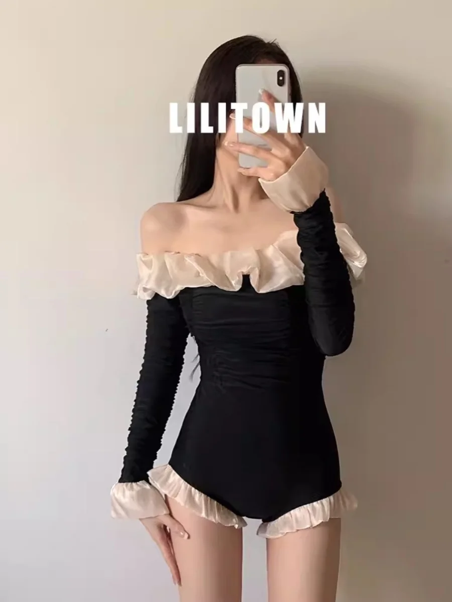 LILITOWN Women's Long Sve Swimsuit Conservative Belly Covering Hot Spring Spa Slimming Design Casual Swimsuit
LILITOWN Women's Long Sve Swimsuit Conservative Belly Covering Hot Spring Spa Slimming Design Casual Swimsuit