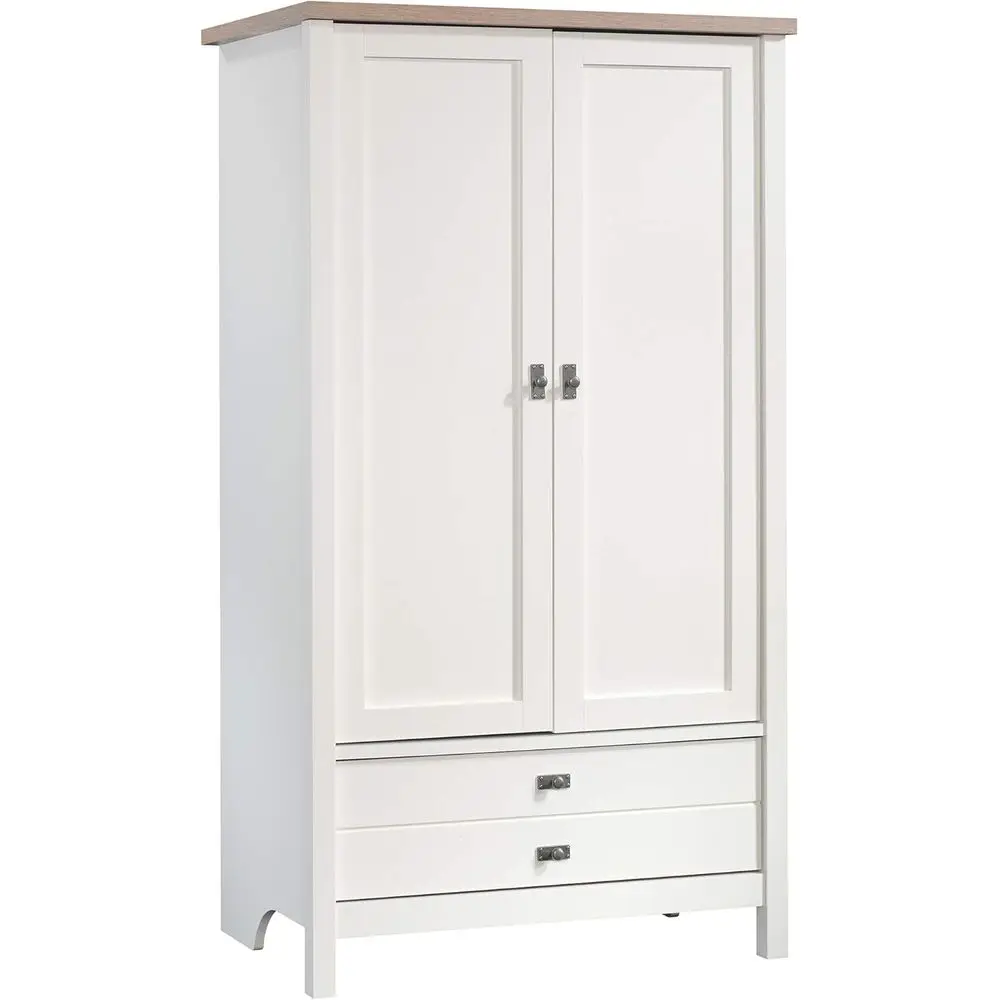 White Cottage-Style Armoire with Soothing Finish
White Cottage-Style Armoire with Soothing Finish
