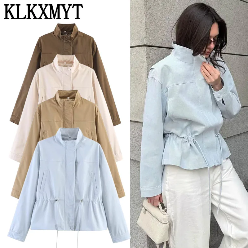 KLKXMYT Casual Women's Jacket Stand Collar Full Sleeve Zipper Waist Elastic Lace Up Female Jackets 2026 Autumn Fashion Lady Coat
KLKXMYT Casual Women's Jacket Stand Collar Full Sleeve Zipper Waist Elastic Lace Up Female Jackets 2026 Autumn Fashion Lady Coat