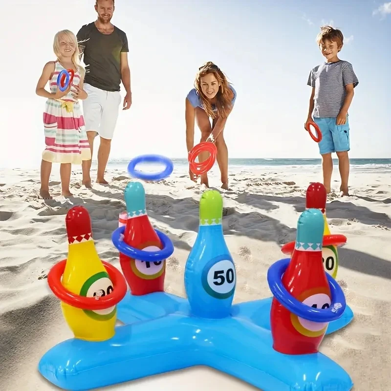 1 Pc PVC Inflatable Bowling Sleeves, Children's Game Throwing SleevesWater Pool Play Water Sleeves Toys, Parent-Child Interactiv
1 Pc PVC Inflatable Bowling Sleeves, Children's Game Throwing SleevesWater Pool Play Water Sleeves Toys, Parent-Child Interactiv
