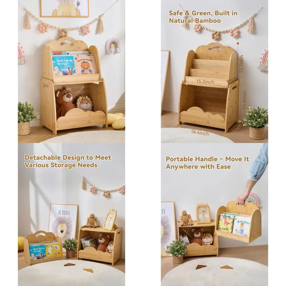 Трехуровневая бамбуковая детская книжная полка с модульным хранением, вдохновленная Монтессори, для малышей, детских комнат, игровых зон и классов
Трехуровневая бамбуковая детская книжная полка с модульным хранением, вдохновленная Монтессори, для малышей, детских комнат, игровых зон и классов