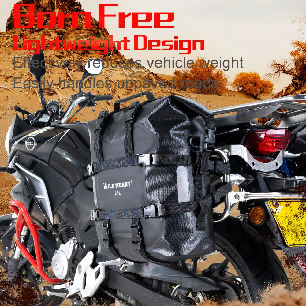 WILD HEART Motorbike Rear Seat Waterproof Bag Quick Release Side Mount Bag 20L/25L Travel Luggage Motorcycle Touring Equipment
WILD HEART Motorbike Rear Seat Waterproof Bag Quick Release Side Mount Bag 20L/25L Travel Luggage Motorcycle Touring Equipment