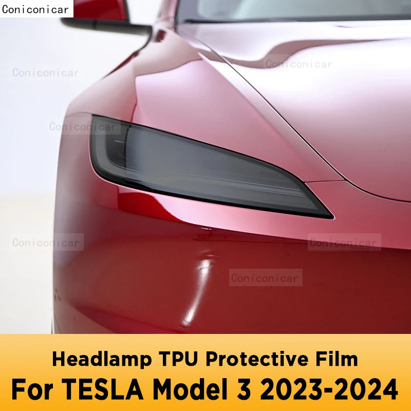 For TESLA Model 3 2023 2024 Car Headlight Tint Black Protective Film Cocer Vinyl Protection Transparent TPU Sticker Accessories
For TESLA Model 3 2023 2024 Car Headlight Tint Black Protective Film Cocer Vinyl Protection Transparent TPU Sticker Accessories