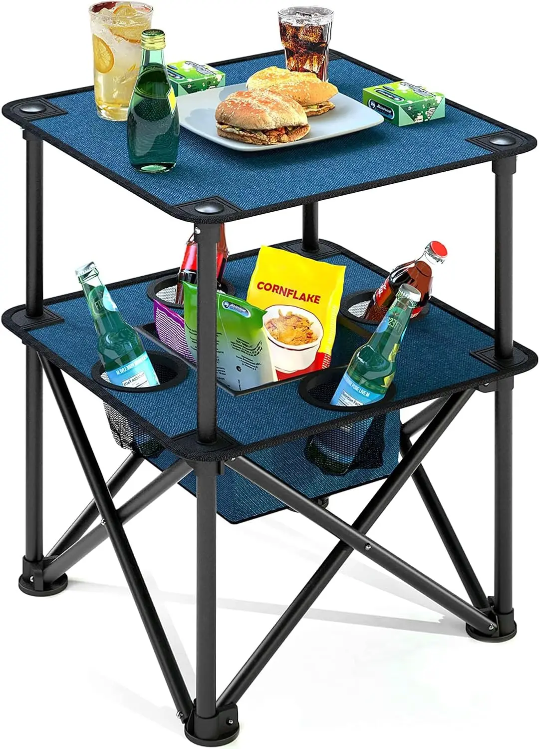 Portable Folding Camping Table with Cup Holders, Food Basket & Travel Bag for Outdoor Picnics, Beach, BBQ
Portable Folding Camping Table with Cup Holders, Food Basket & Travel Bag for Outdoor Picnics, Beach, BBQ