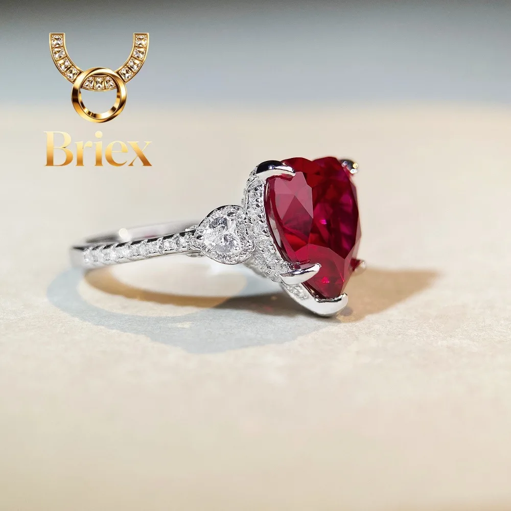 Briex Jewelry Luxury Solid Platinum PT950 Pigeon Red Love Ring Women's 2 karat Moissanite Diamond Ring
Briex Jewelry Luxury Solid Platinum PT950 Pigeon Red Love Ring Women's 2 karat Moissanite Diamond Ring