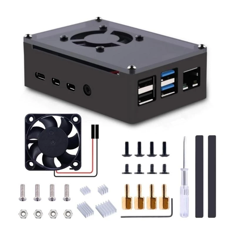 31BA алюминиевого сплава охлаждающий вентилятор для крышки Raspberrypi4 4B Металлическая печь
31BA алюминиевого сплава охлаждающий вентилятор для крышки Raspberrypi4 4B Металлическая печь