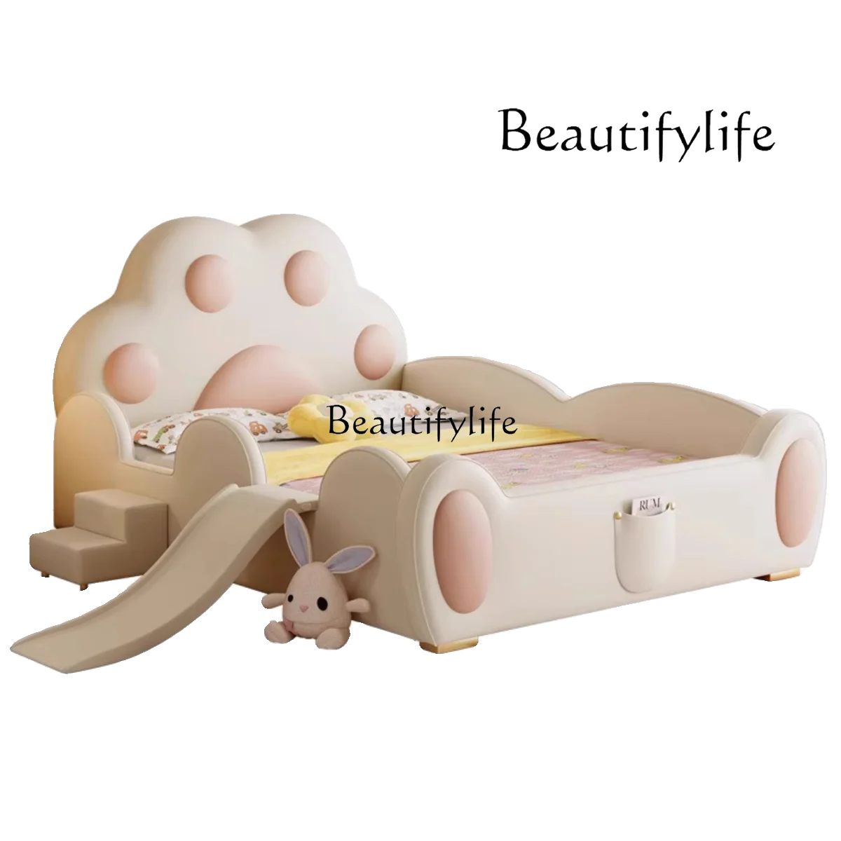 Pink children's bed cat catch girl princess bed with guardrail slide bed modern light luxury
Pink children's bed cat catch girl princess bed with guardrail slide bed modern light luxury