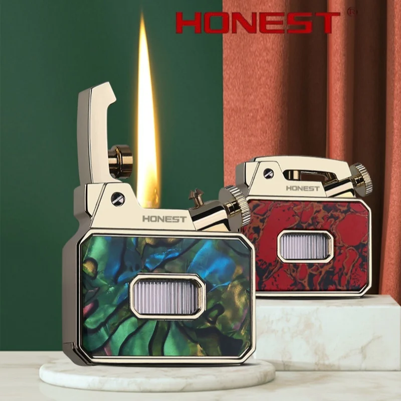 HONEST Retro Kerosene Lighter Metal Windproof Visible Window Press Ignition Portable Lighter High End Men's Smoking Gift
HONEST Retro Kerosene Lighter Metal Windproof Visible Window Press Ignition Portable Lighter High End Men's Smoking Gift