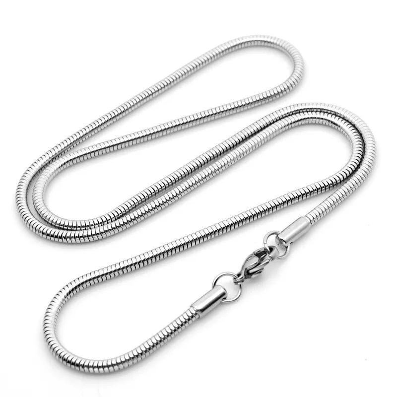 10pcs Lot 2.4mm 18-24inch Stainless Steel Round Snake Chain Necklaces Hip Hop Jewelry For Women Mens Gifts
10pcs Lot 2.4mm 18-24inch Stainless Steel Round Snake Chain Necklaces Hip Hop Jewelry For Women Mens Gifts