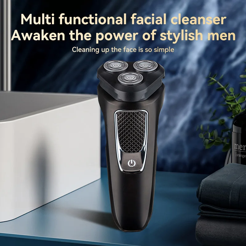 New Men's Powerful USB Charging Triple ade Electric Shaver 3D Floating Blade Stable Wet Dry Rotary Shaver Mens For Business
New Men's Powerful USB Charging Triple ade Electric Shaver 3D Floating Blade Stable Wet Dry Rotary Shaver Mens For Business