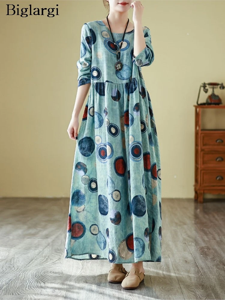 Polka Dot Print Long Autumn A-Line Dress Women Long Sleeve Casual Fashion Ladies Dresses Oversized Loose Pleated Woman Dress
Polka Dot Print Long Autumn A-Line Dress Women Long Sleeve Casual Fashion Ladies Dresses Oversized Loose Pleated Woman Dress