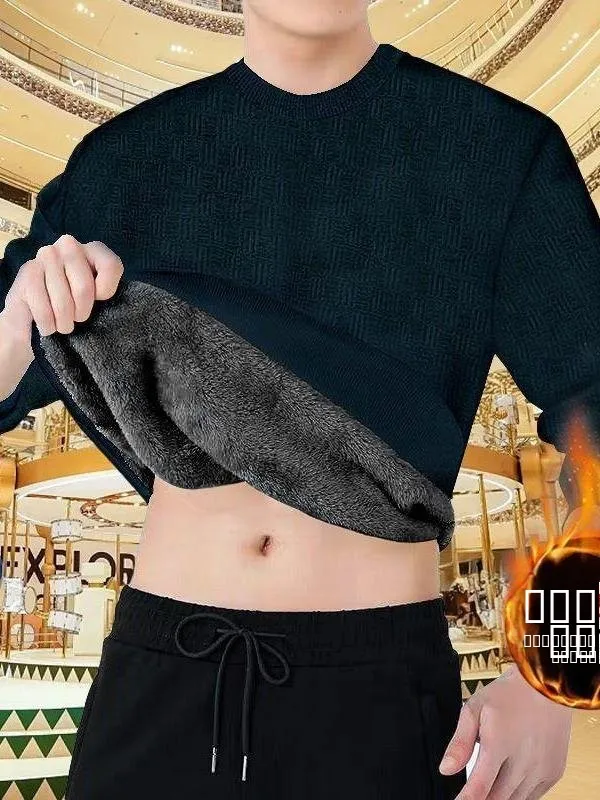 Men's Autumn Winter Thiened Fce Lined round Ne Knitwear Faionable Briti Sle Inner Wear Base irt High End Sweater
Men's Autumn Winter Thiened Fce Lined round Ne Knitwear Faionable Briti Sle Inner Wear Base irt High End Sweater