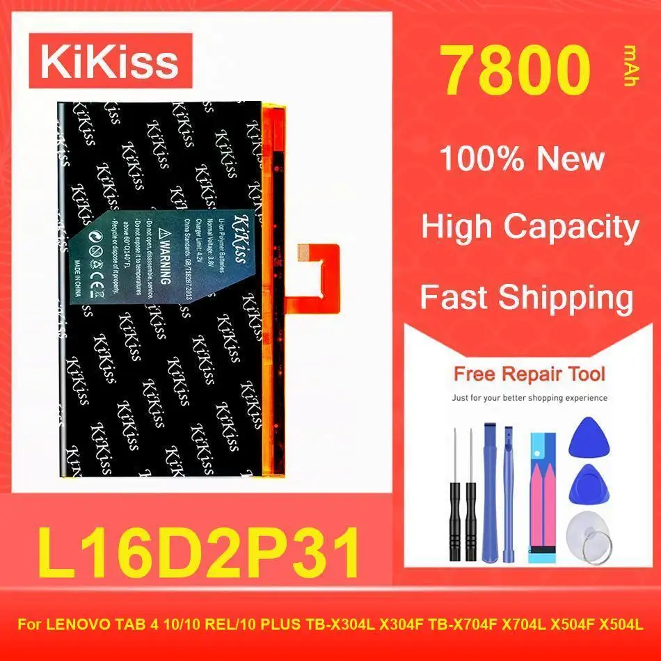 Аккумулятор Kikiss 7800 мАч L16D2P31 для LENOVO TAB 4 10/10 REL/10 PLUS TB-X304L X304F TB-X704F X704L X504F X504L
Аккумулятор Kikiss 7800 мАч L16D2P31 для LENOVO TAB 4 10/10 REL/10 PLUS TB-X304L X304F TB-X704F X704L X504F X504L