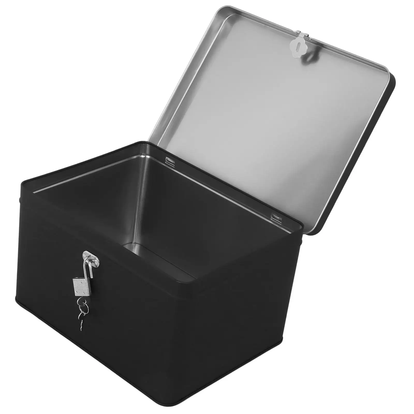 Tin Storage Box Tinplate Container Lockable Large Capacity Metal Candy Tin Household Organizer Black Color Gift
Tin Storage Box Tinplate Container Lockable Large Capacity Metal Candy Tin Household Organizer Black Color Gift