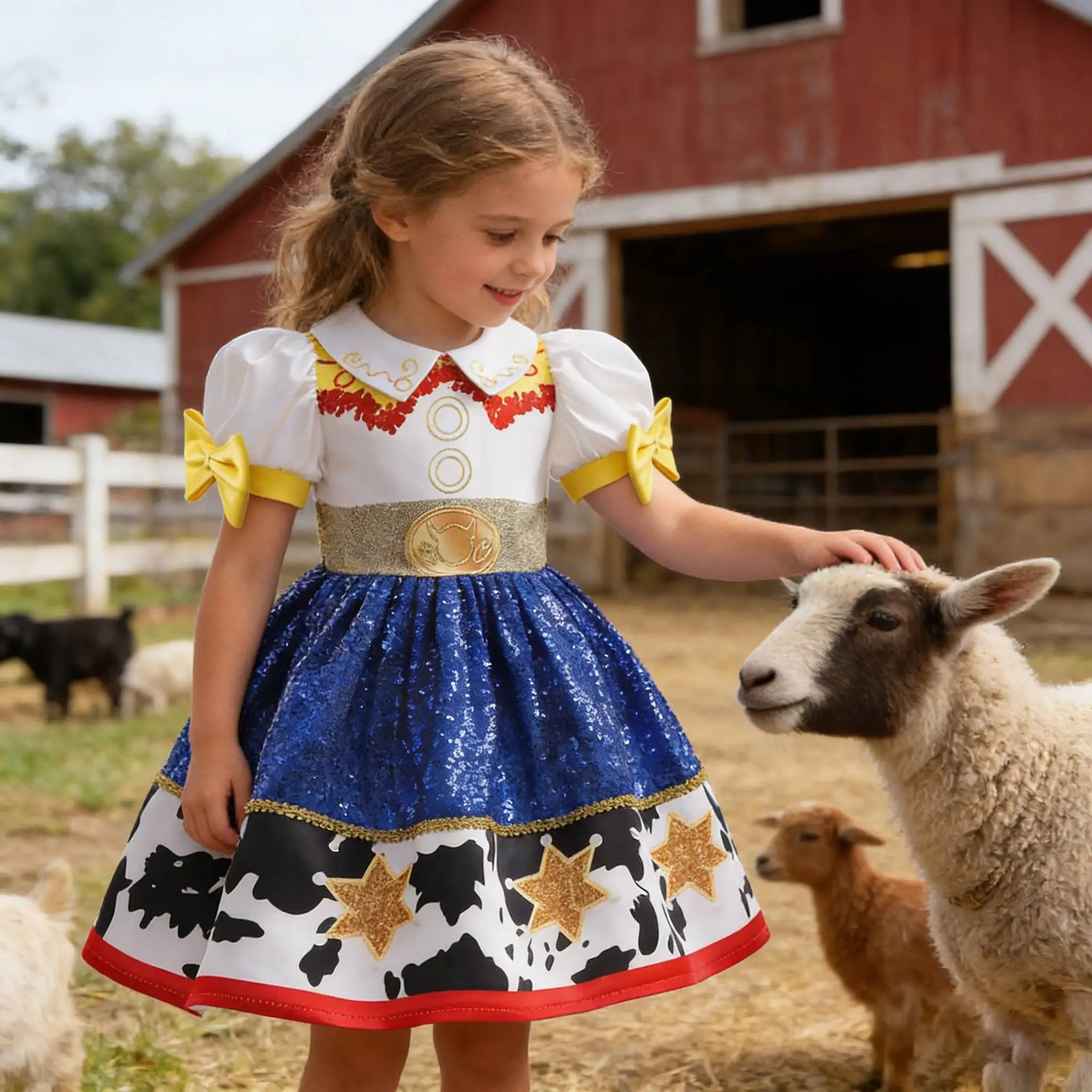 Ковбойское платье в мультяшном стиле, платья с изображением коровы Jessi для девочек, одежда на Хэллоуин, праздничное платье, косплей, детский костюм для детей 1-6 лет
Ковбойское платье в мультяшном стиле, платья с изображением коровы Jessi для девочек, одежда на Хэллоуин, праздничное платье, косплей, детский костюм для детей 1-6 лет