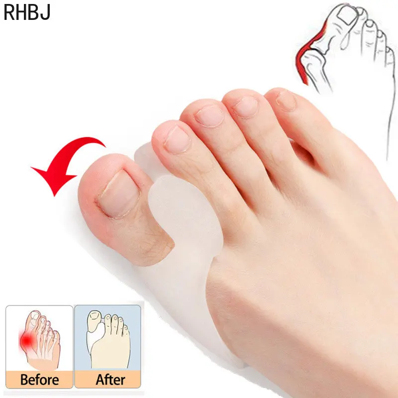 RHBJ 2Pcs Silicone Toe Separators Bunion Bone Ectropion Adjuster Toes Outer Appliance Hallux Valgus Corrector Foot Care Tools
RHBJ 2Pcs Silicone Toe Separators Bunion Bone Ectropion Adjuster Toes Outer Appliance Hallux Valgus Corrector Foot Care Tools